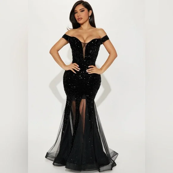 Vestido Twilight Sequin - Negro | M